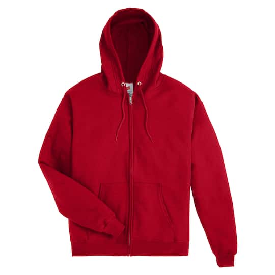 Hanes EcoSmart Fleece Full-Zip Men's Hoodie in Deep Red | 3XL | Michaels®